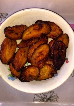 A picture of Ginger Fried Plantain.