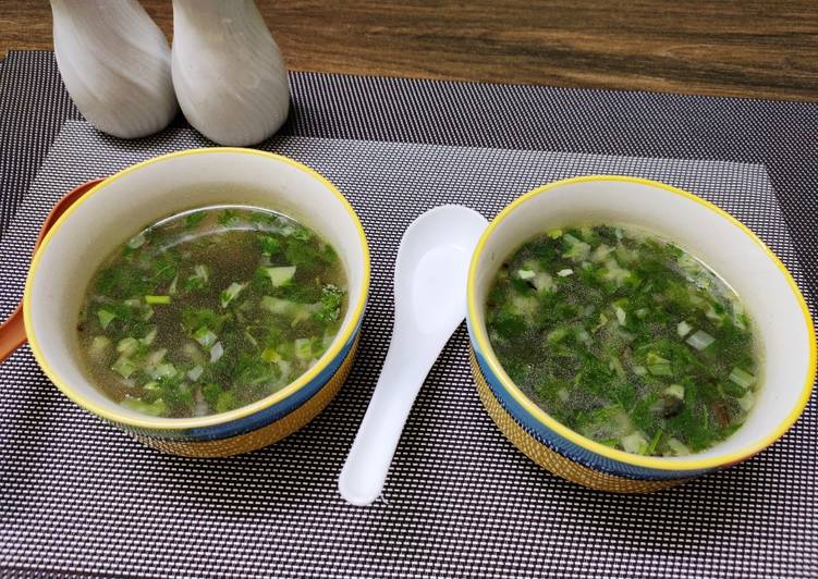 Homemade Coriander lemon soup