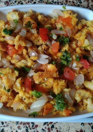 A picture of Bread poha.