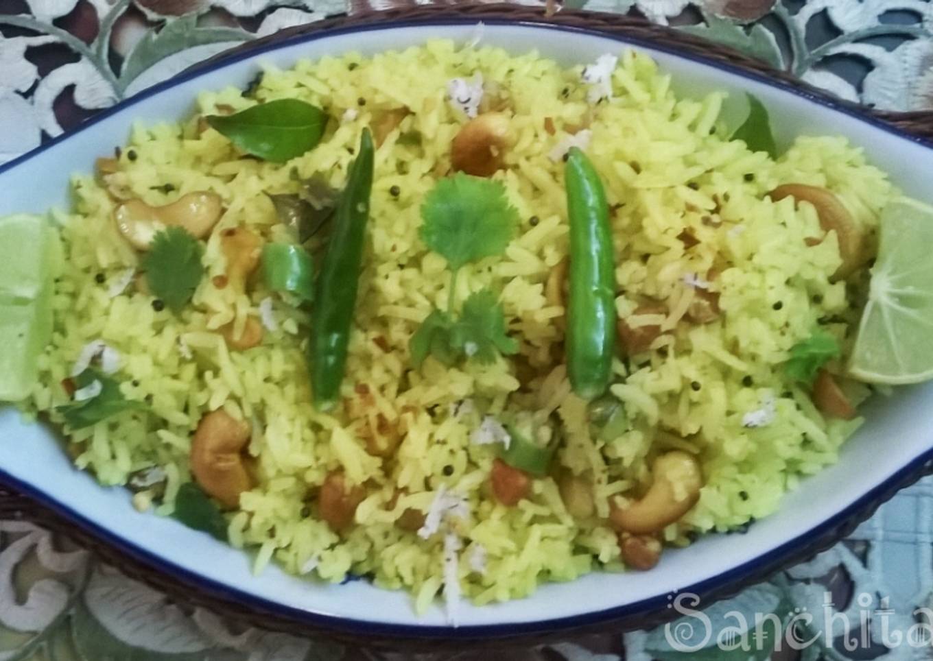 Raw Mango Rice/ Mamidi Kaya Pulihora