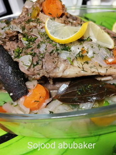 صورة لوصفة رأس خروف مطهي