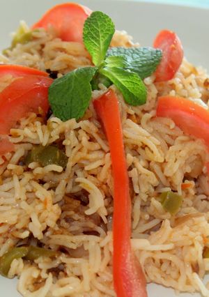 A picture of Mexican Rice.