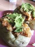 Papas rellenas con atún y champiñones