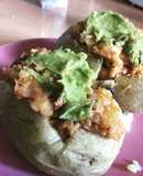 Papas rellenas con atún y champiñones