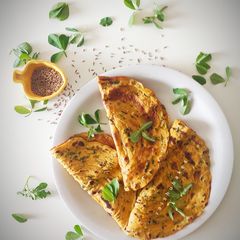 A picture of Moong Methi Pancakes (Indian Style).