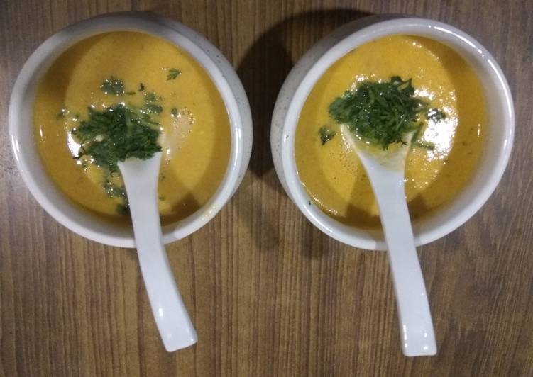 Steps to Prepare Any-night-of-the-week Carrot and Almond soup