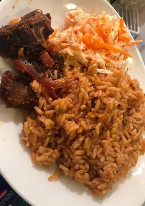 A picture of Jollof Rice.