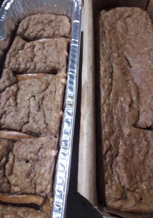 Una foto de Budín vegano de pera, avena y almendras