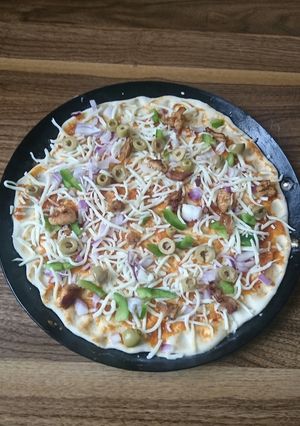 A picture of Homemade pizza.