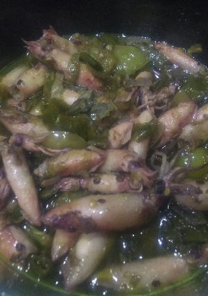 Foto resep Tumis cumi Asin cabe ijo