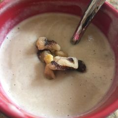 A picture of Sweet Potato Latte with Walnuts.