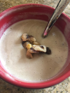 A picture of Sweet Potato Latte with Walnuts.