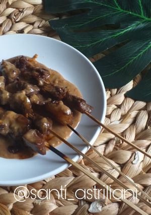 Foto resep Sate sapi bumbu kacang