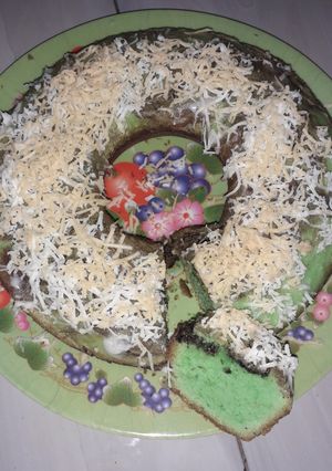 Foto resep Bolu pandan keju panggang