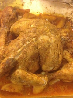 A picture of Whole Roasted Spicy Chicken.