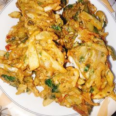A picture of Chicken and mix Veggies pakoray 😋😋😋.