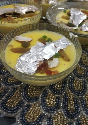 A picture of Dry Fruit custard.
