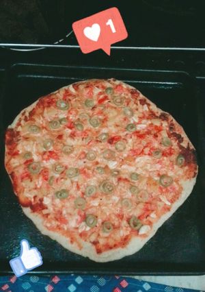 صورة لوصفة بيتزا 😋