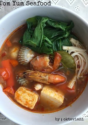 Foto resep Tom Yum Sea Food bumbu “instan”