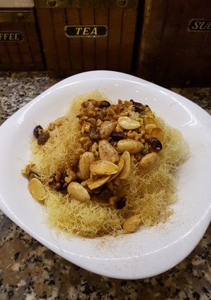 صورة لوصفة كنافة مفروكة على الطريقة الحلبية