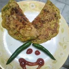 A picture of Besan thepla.