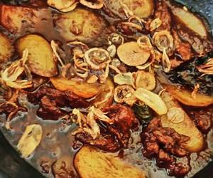 Mudah Cepat Memasak Krengsengan daging kentang BBM Mahmudah Ala Warteg