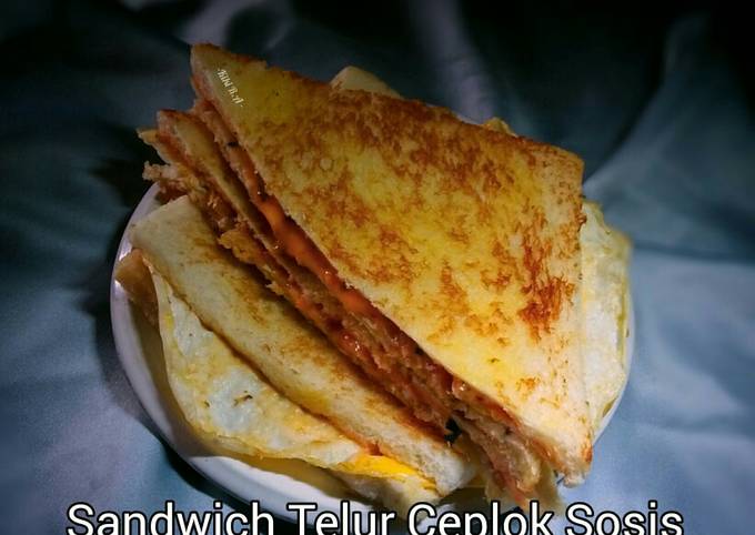 Sandwich Telur Ceplok Sosis