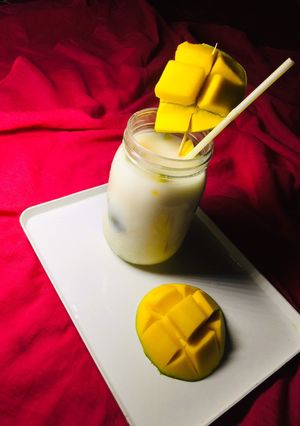 A picture of Mango lassi.