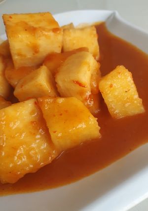 A picture of Yam porridge (with pumpkin).
