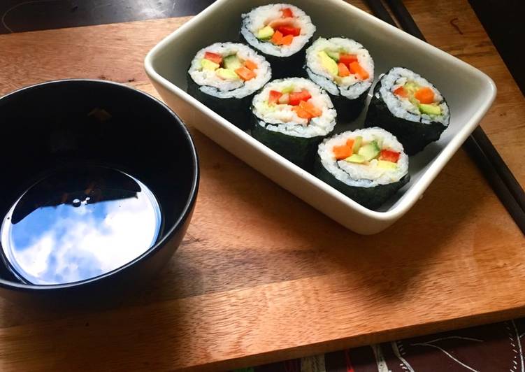 Recipe of Super Quick Homemade #Vegan Sushi! 🍣🍙