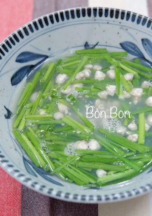 Hình của món Canh Hẹ Nấu Hến.