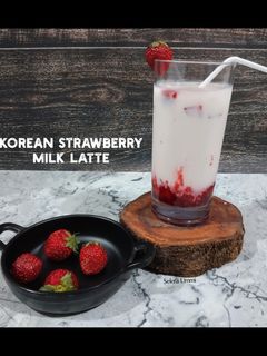 Foto resep Korean Strawberry Milk Latte