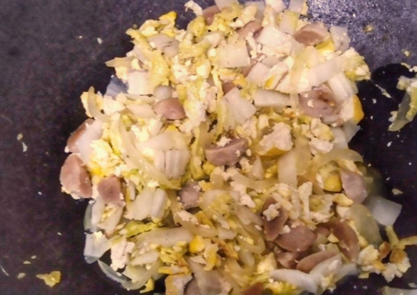 Napa Cabbage and Meat Balls Stir Fry