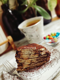 عکسی از دستور کیک یخچالی