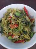 Tumis bunga Pepaya Ebi,Pete