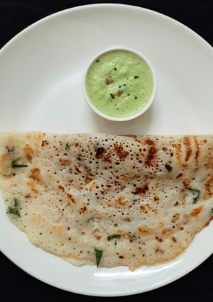 A picture of Rava onion dosa (with leftover dosa batter).