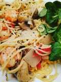 Cappellini aux fruits de mer et parmesan