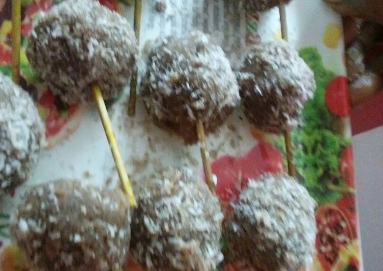 Recipe of Appetizing Coconut chocolate lolipops 😃