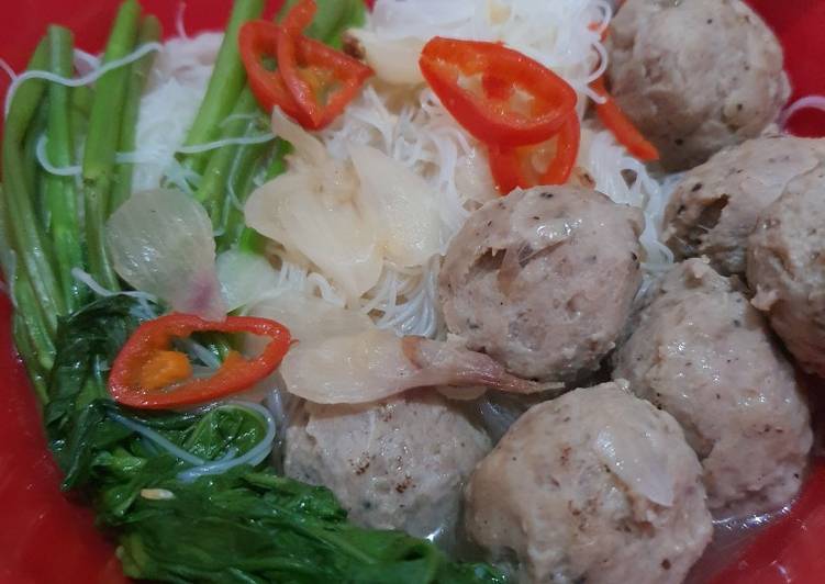 Masakan Populer Pentol bakso diet (no tepung, no minyak, no sugar) Mantul Banget