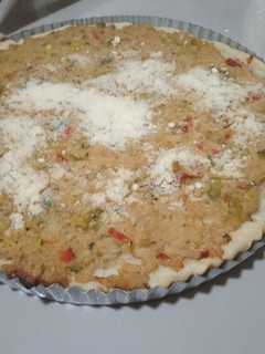 Una foto de Torta de zapallitos y arroz improvisada😋