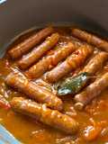 Longanizas / salchichas frescas en tomate
