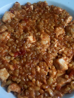 Paradicsomos, csirkés bulgur recept fotója