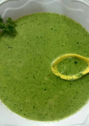 A picture of Spinach soup.