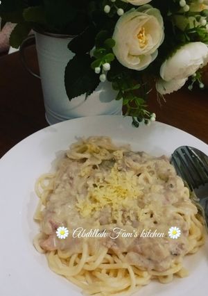 Foto resep Spaghetti carbonara creamy yummy ala Abdillah family