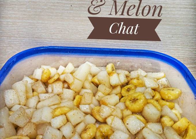 Apple Banana Melon Chat Recipe By Hina Ibrahim Cookpad