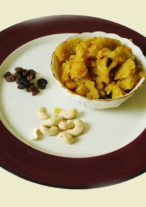 A picture of Pineapple Kesari.