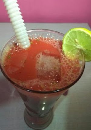 A picture of Watermelon Juice/Tarbooj Sharbat.