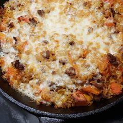 A picture of 🍁Sausage and butternut squash rice skillet🍁.