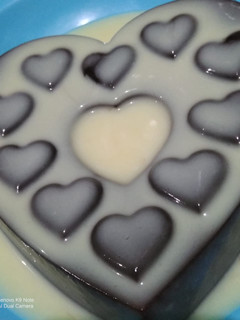 Foto resep Puding love coklat vanila
