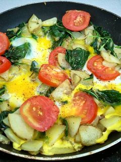 Foto resep Kentang Telur Bayam (Eat Clean Series)